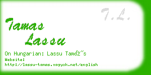 tamas lassu business card